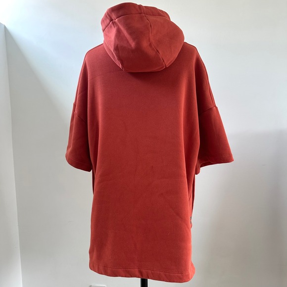 Scotch & Soda Orange Pullover Hoodie Short Sleeve Tunic Sweatshirt medium - Picture 10 of 11
